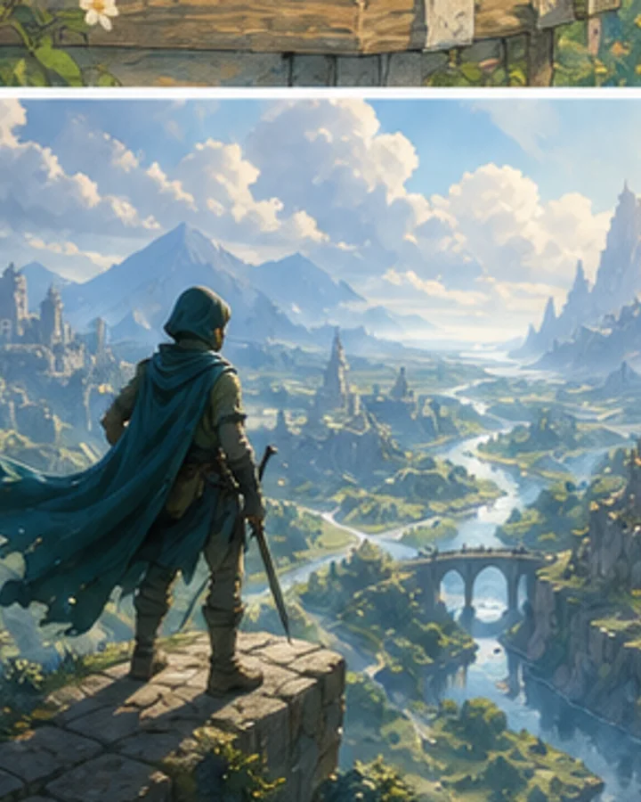 Create cinematic game key art without copied branding.