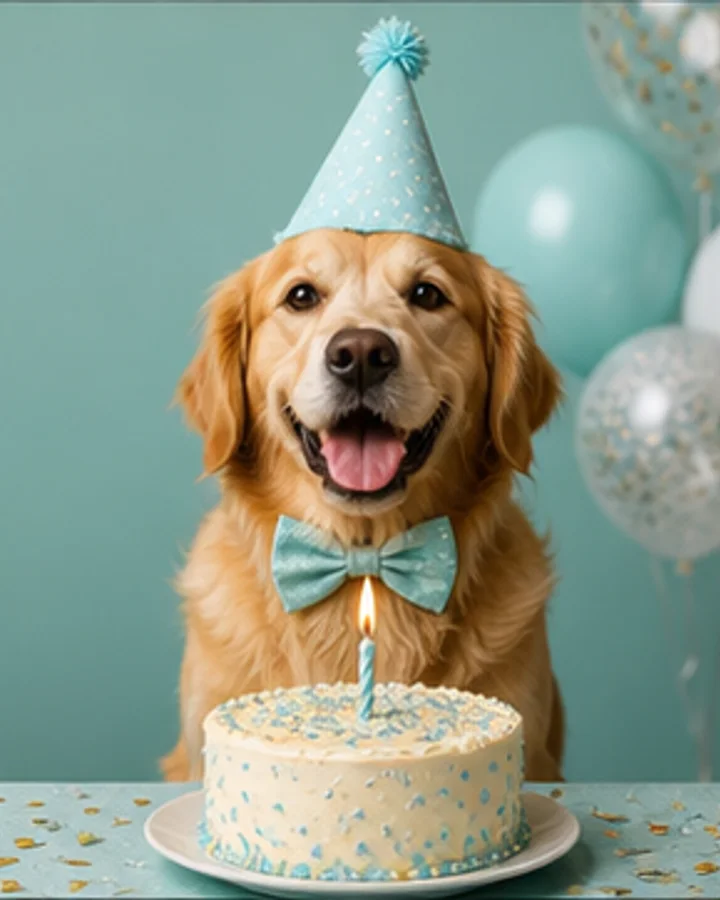 Create a joyful birthday portrait with restrained decorations.