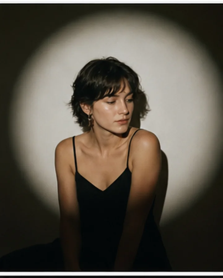 Shape one controlled beam around the portrait subject.