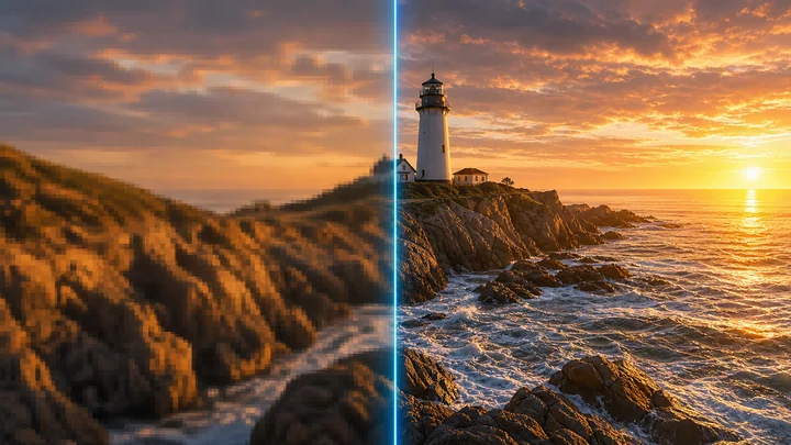 Increase video resolution while restoring visible detail.